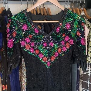 Stunning Black Beaded Dress